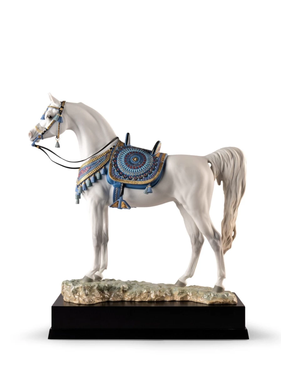 Lladró Limited Edition Arabian Purebred Horse Porcelain Sculpture – Collector’s Art Piece