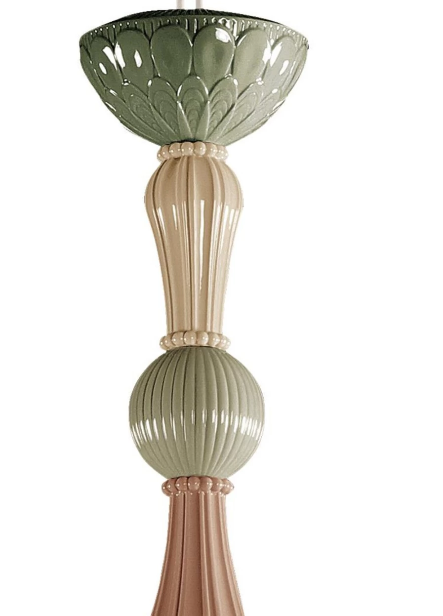 Lladró Ivy And Seed 16-Light Chandelier – Medium Flat Design with Spices Finish