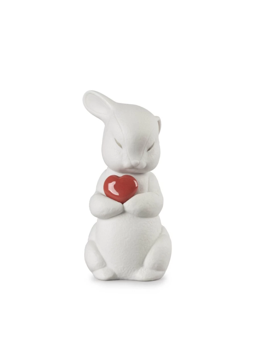 Lladró Puffy Generous Rabbit Porcelain Figurine - Collectible Handcrafted Sculpture