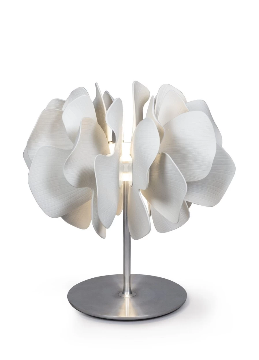 Lladró Nightbloom White Porcelain Table Lamp – Elegant Home Decor Lighting (US)