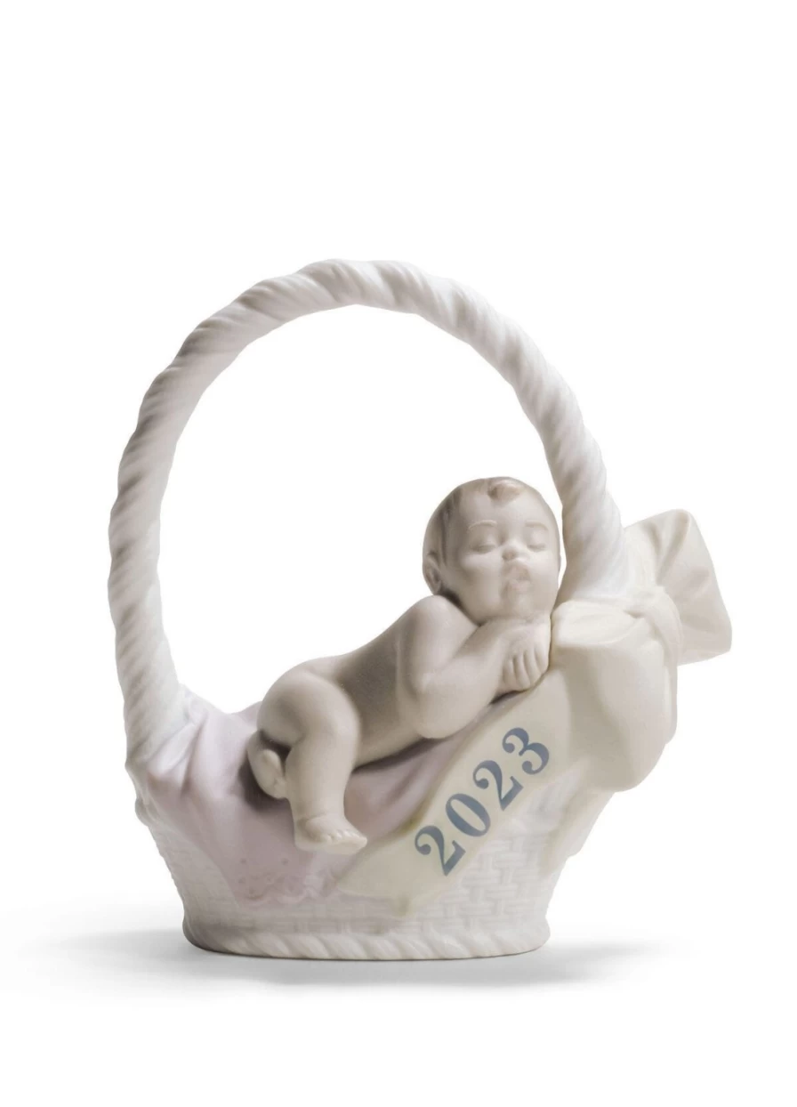 "Lladró 2023 Born Girl Porcelain Figurine – Collectible Art Doll"