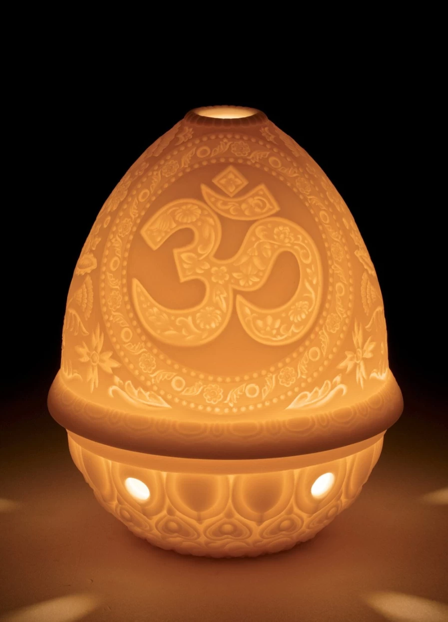 Lladró Om Lithophane Lamp – Handcrafted Porcelain Night Light with 3D Art Design