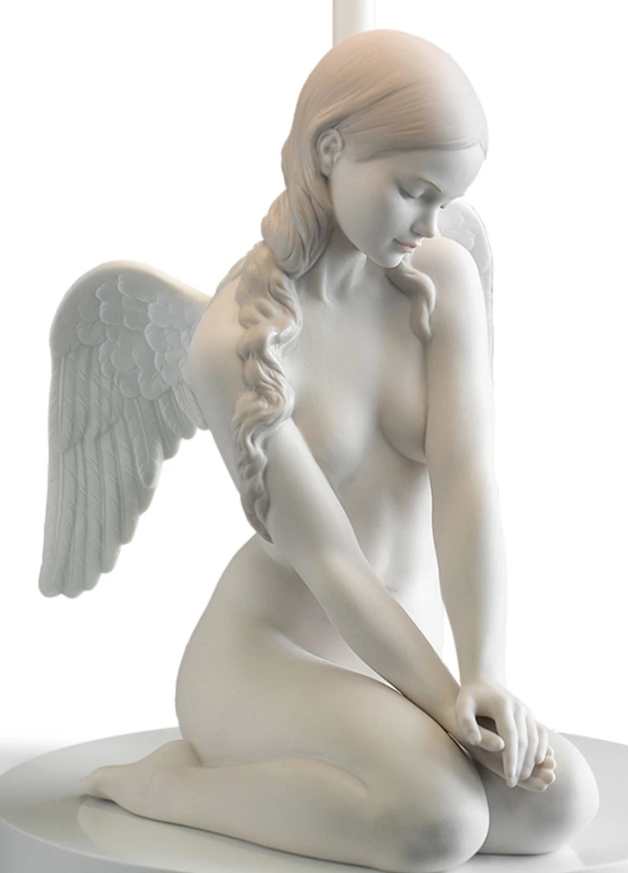 Lladró Beautiful Angel Table Lamp - Elegant Handcrafted Decor for Home & Gift (US)