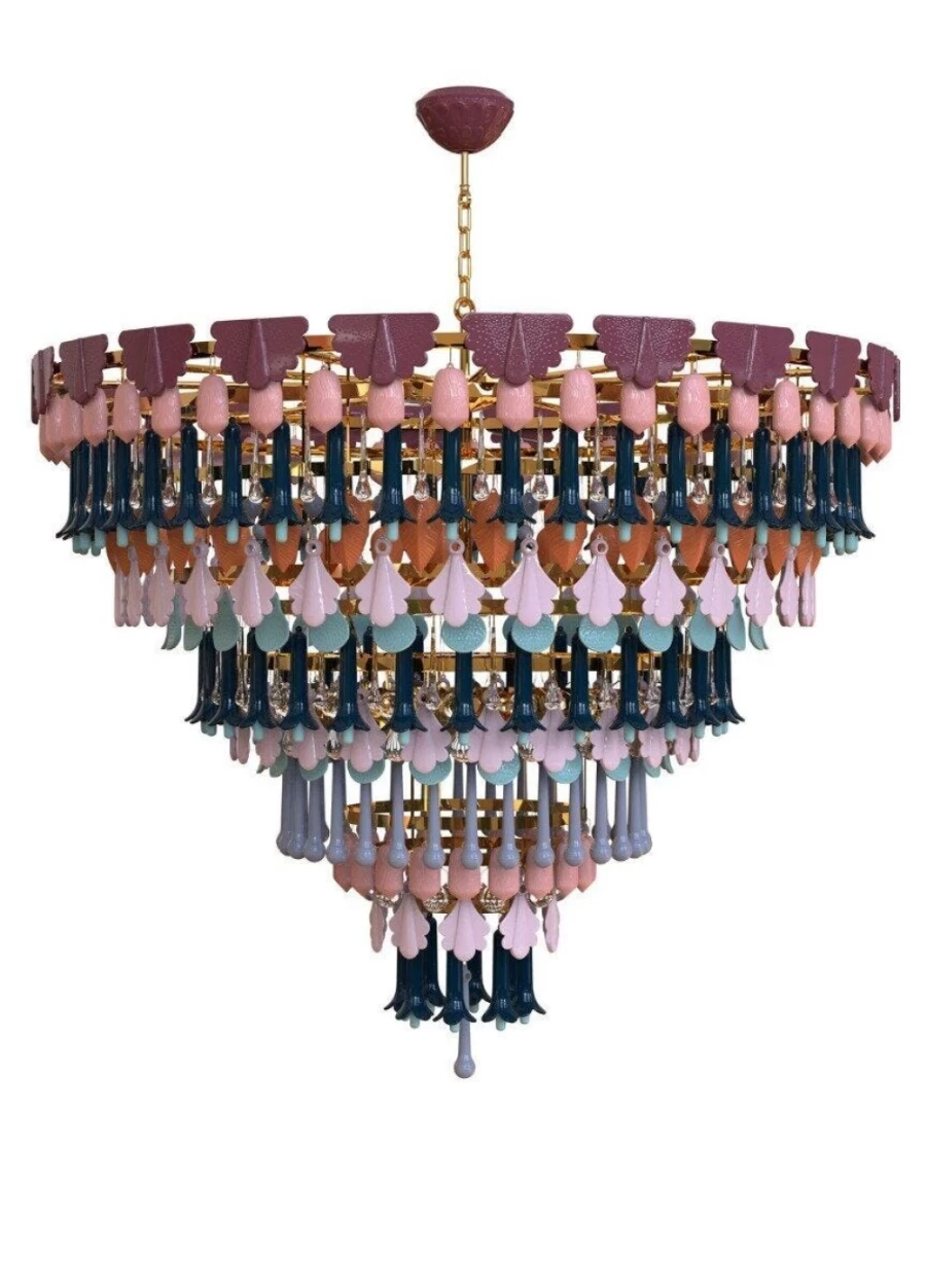 Lladró Seasons Fall Chandelier 140cm Elegant Ceiling Light Fixture