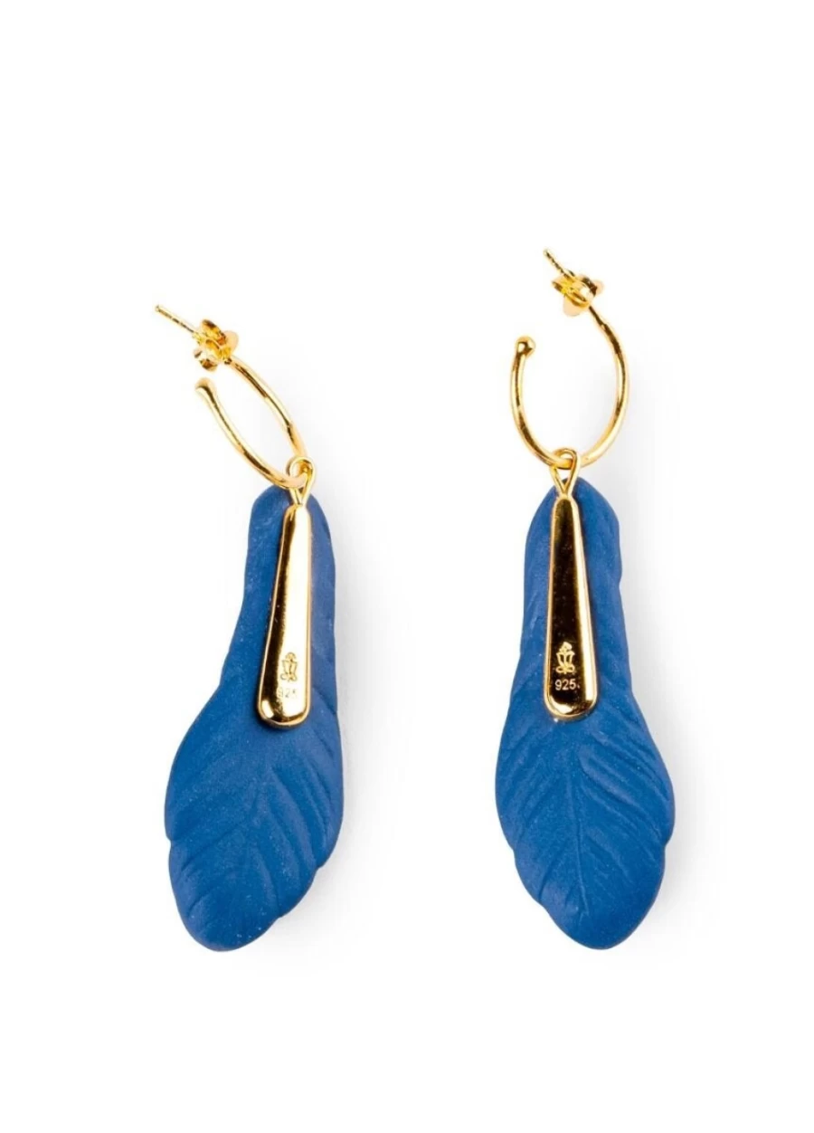 Lladró Paradise Wings Creole Earrings | Handcrafted Porcelain Jewelry