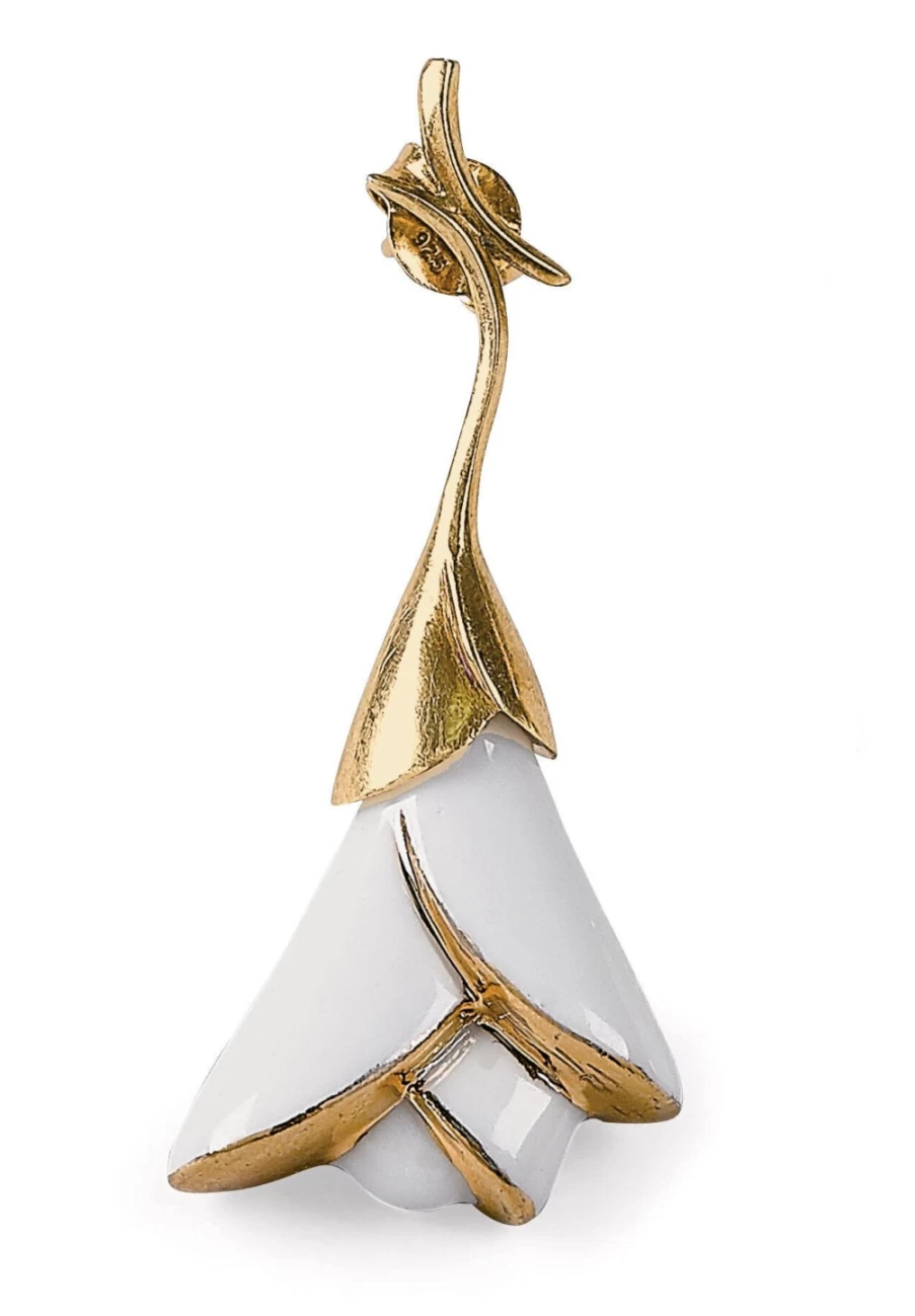 Lladró Heliconia Short Earrings – Elegant Floral Design Dangle Earrings