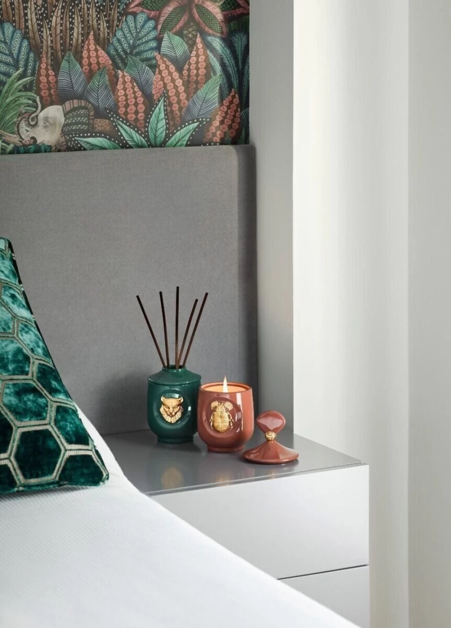 Lladró Lynx Perfume Diffuser - Luxurious Animal Design with Redwood Fire Scent for Home Fragrance