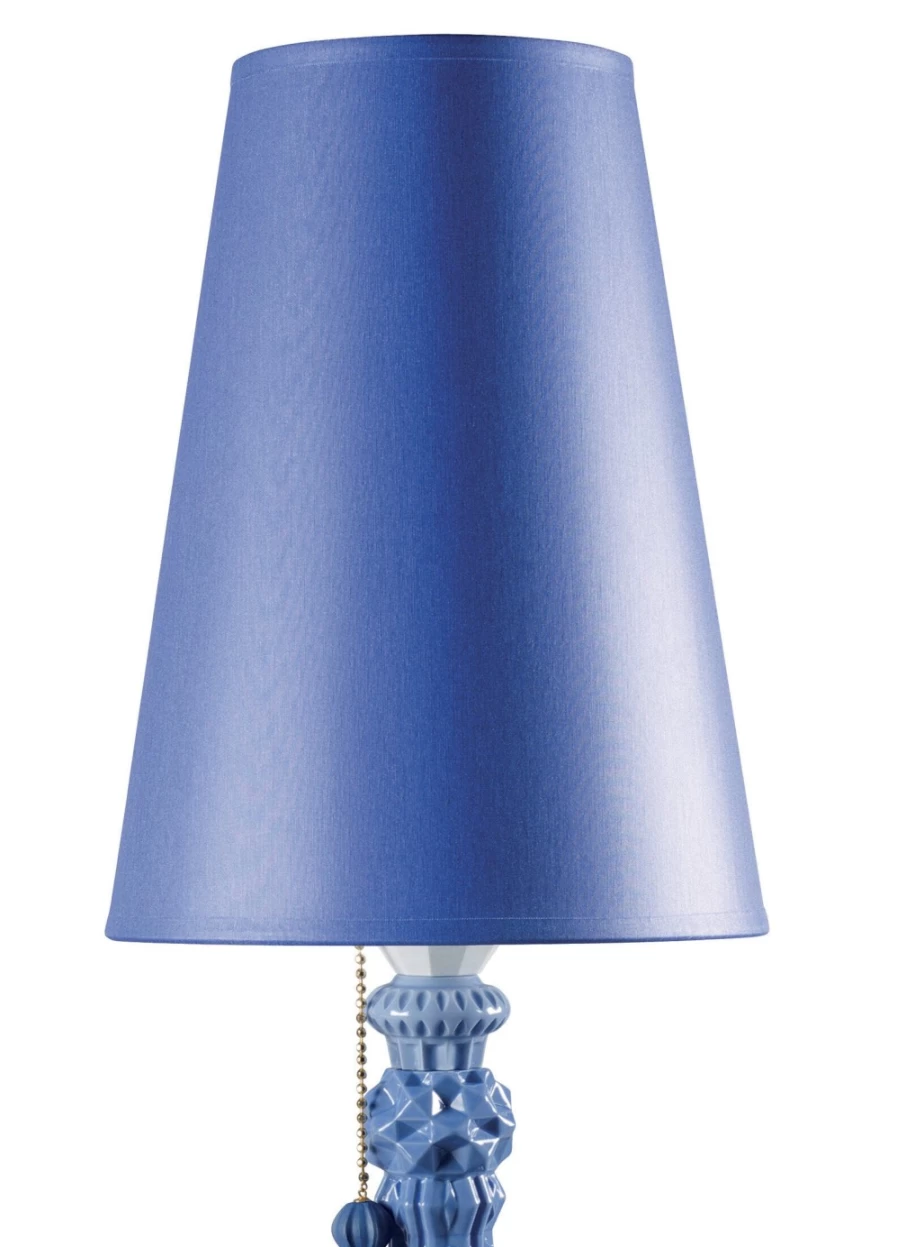 Lladró Belle De Nuit Blue Table Lamp – Elegant Handcrafted Porcelain Night Light (US)