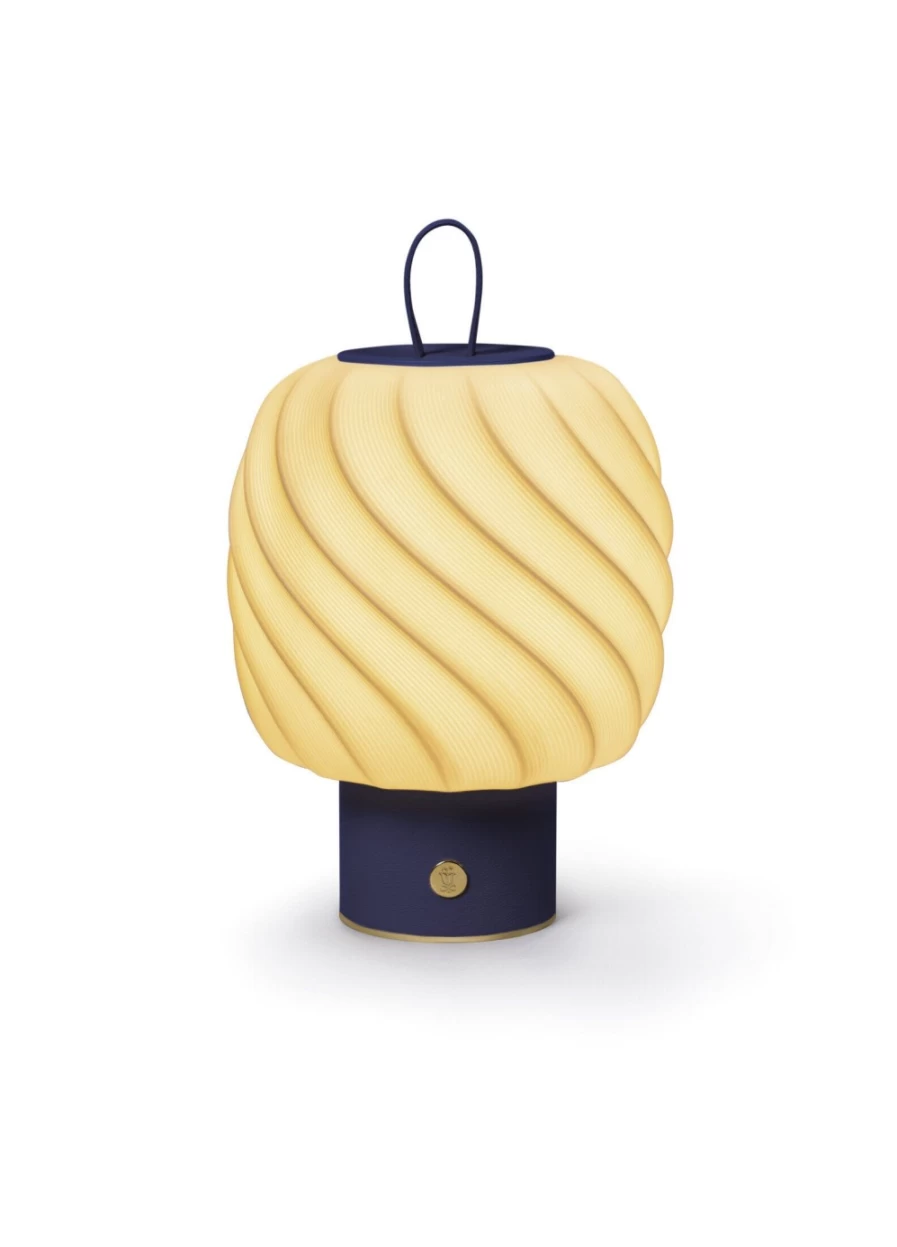 Lladró Blue Medium Portable Ice Cream Lamp – Decorative LED Night Light