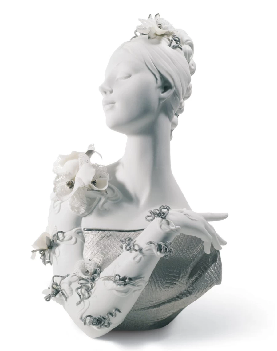 Lladró My Fair Lady Silver Lustre Porcelain Bust Figurine