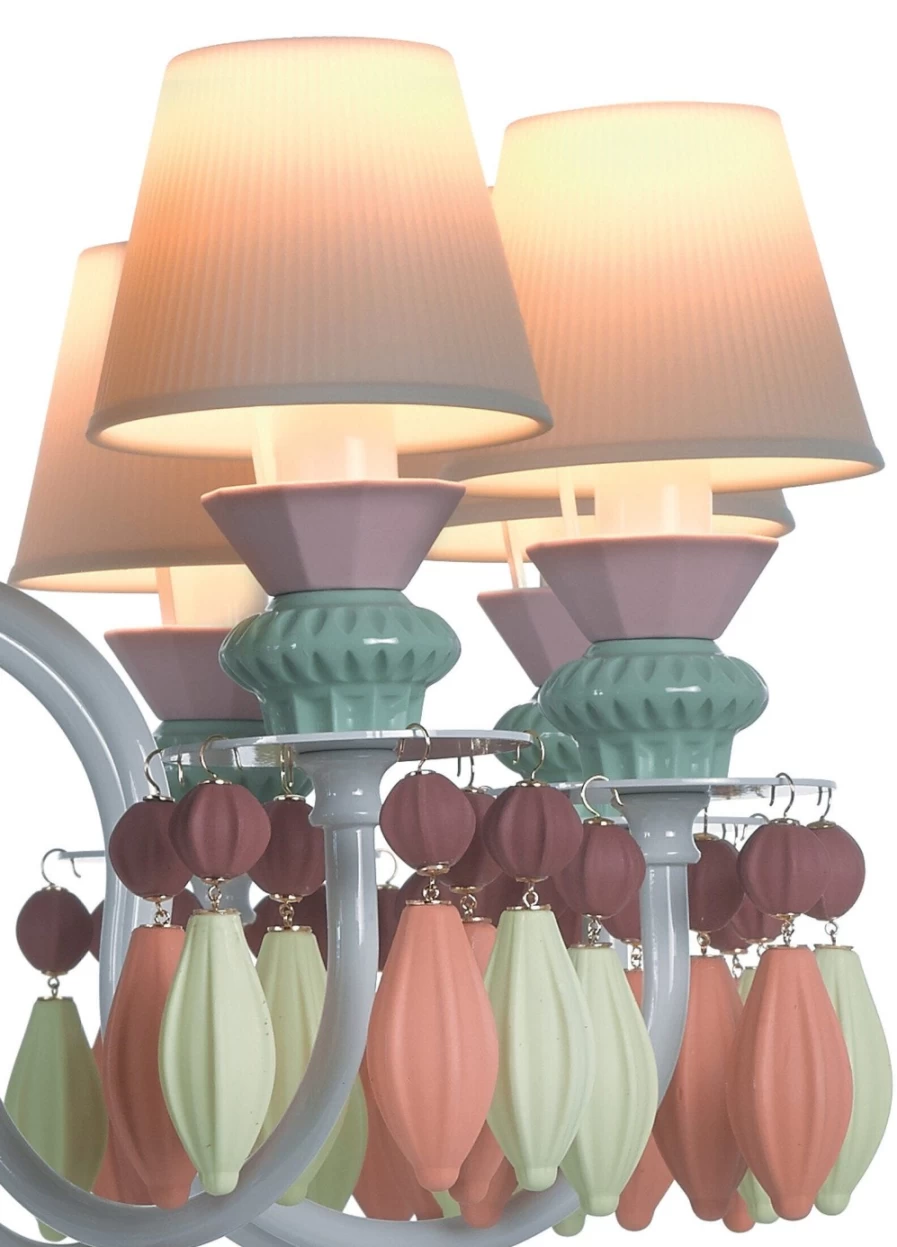 Lladró Belle De Nuit 12-Light Multicolor Chandelier for Elegant Home Decor